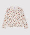 Girls' Cotton Cardigan MONTELIMAR beige/MULTICO white